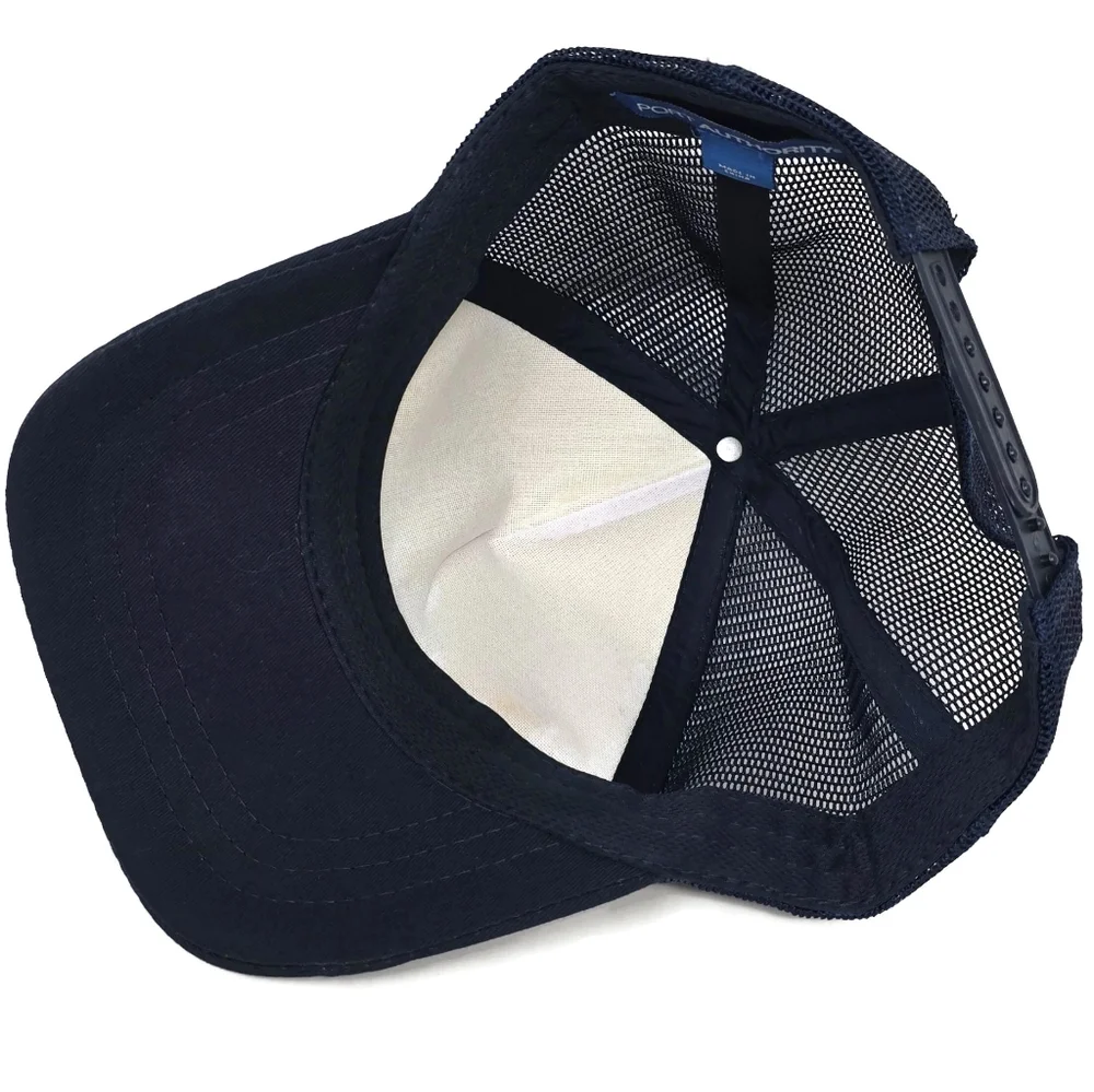 Abell Auction Los Angeles Snapback Trucker Hat Cap Cream Orange Navy